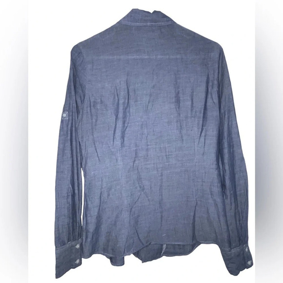 Converse One Star Long Sleeve Button Up Gray Shirt Men’s Size Medium W/Pockets - Picture 3 of 6